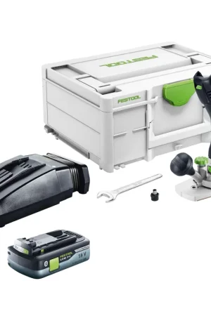 Festool MFKC 700 EB-Basic Module de batterie affleureuse 18 V 8 mm Brushless + 1x batterie 4,0 Ah + chargeur + Systainer Retour Gratuit