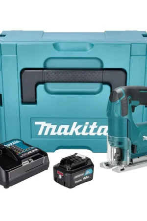 Makita JV 101 DSM1J Scie sauteuse sans fil 12 V max. 65 mm + 1x batterie 4,0 Ah + chargeur + Makpac Remise