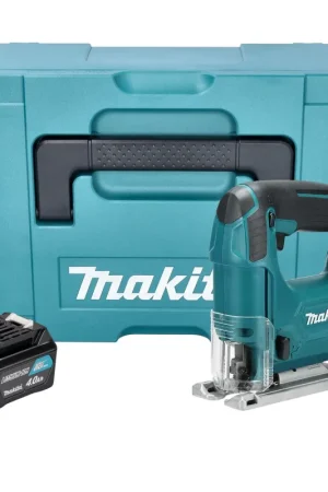Meilleure Vente Makita JV 101 DM1J Scie sauteuse sans fil 12 V max. 65 mm + 1x batterie 4,0 Ah + Makpac - sans chargeur