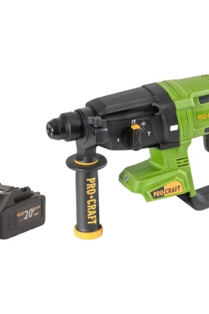 Nouvel Arrivage Procraft PHA40bb Marteau perforateur sans fil 20 V 2,6 J SDS plus Brushless + 1x batterie 2,0 Ah - sans chargeur