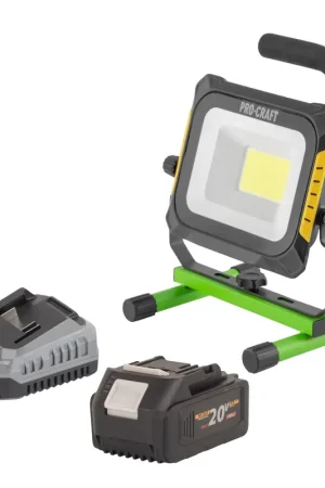 Produit De Marque Procraft LP20 Projecteur LED sans fil 20 V IP 20 + 1x batterie 4,0 Ah + chargeur