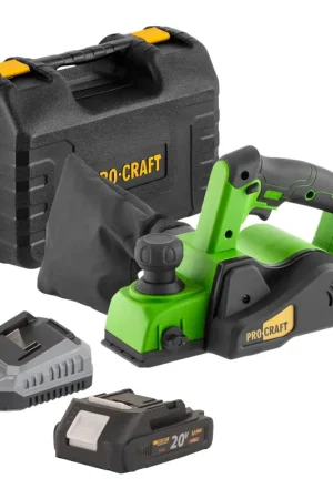 Procraft PE20BLbb Rabot sans fil 20 V 2 mm Brushless + 1x batterie 2,0 Ah + chargeur + mallette de transport Prix Cassé