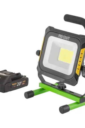 Procraft LP20 Projecteur LED sans fil 20 V IP 20 + 1x batterie 2,0 Ah - sans chargeur Nouveauté