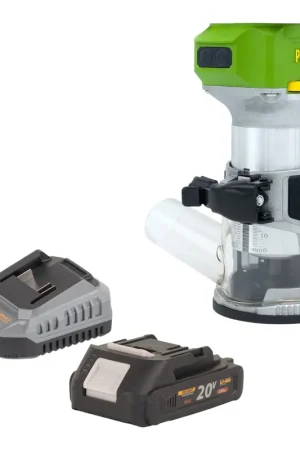 Procraft POB24bb Fraiseuse multifonctions sans fil 20 V 6 / 8 mm Brushless + 1x batterie 2,0 Ah + chargeur Haute Qualité