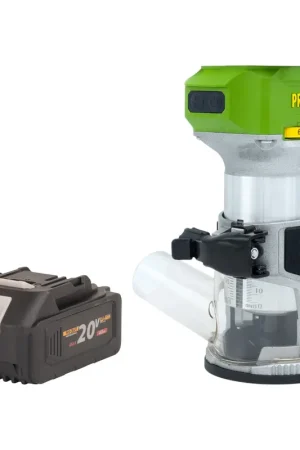 Expédition Rapide Procraft POB24bb Fraiseuse multifonctions sans fil 20 V 6 / 8 mm Brushless + 1x batterie 4,0 Ah - sans chargeur