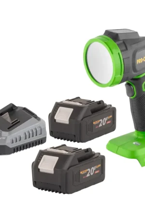 Offre Du Jour Procraft LL18bb Projecteur LED sans fil 20 V 300 lm + 2x batterie 4,0 Ah + chargeur