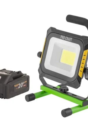 Usine Directe Procraft LP20 Projecteur LED sans fil 20 V IP 20 + 1x batterie 4,0 Ah - sans chargeur
