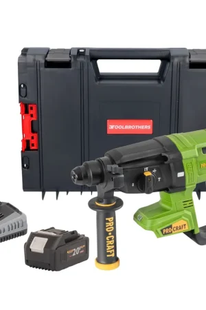 Procraft PHA40bb Marteau perforateur sans fil 20 V 2,6 J SDS plus Brushless + 1x batterie 2,0 Ah - sans chargeur Prix Promo