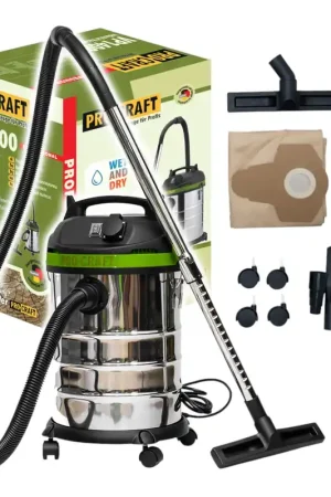 Procraft VP1400 Aspirateur eau et poussière 1400 watts 30 litres de capacité Offre Du Jour