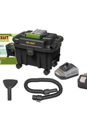 Expédié Aujourd'hui Procraft VP20 Aspirateur industriel sans fil 20 V 10 l Brushless + 1x batterie 4,0 Ah + chargeur