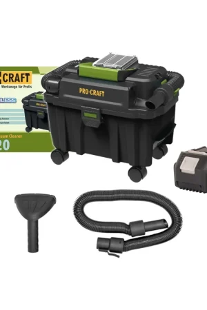 Procraft VP20 Aspirateur industriel sans fil 20 V 10 l Brushless + 1x batterie 4,0 Ah - sans chargeur Meilleur Choix