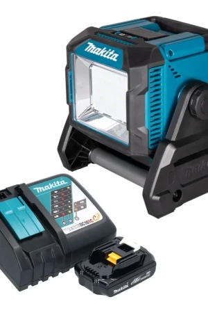 Prix Promo Makita ML 005 G RY1 Lampe de chantier sans fil 18 / 40 V max. 3.600 lm + 1x batterie 1,5 Ah + chargeur