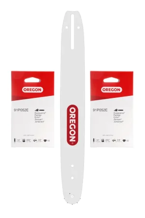 Guide-chaîne Oregon Kombo + 2x chaîne de tronçonneuse 35 cm 3/8" LP 1,3 mm 52 TG ( 543437 ) Nouveauté