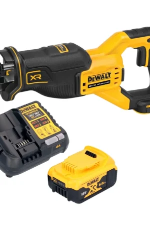 Certifié DeWalt DCS 382 P1 Scie réversible sans fil Scie sabre 18 V Brushless + 1x batterie 5,0 Ah + chargeur
