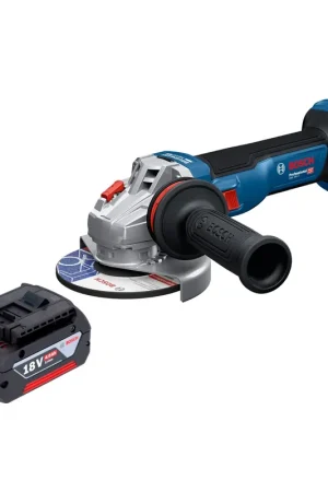 Prix Réduit Bosch GWS 18V-11 Professional Meuleuse angulaire sans fil 18 V 125 mm + 1x batterie 4,0 Ah - sans chargeur