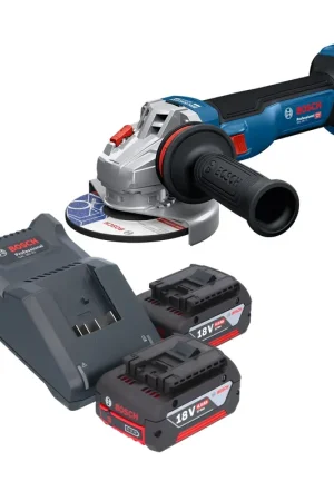 Petit Prix Bosch GWS 18V-11 Professional Meuleuse angulaire sans fil 18 V 125 mm + 2x batterie 4,0 Ah + chargeur