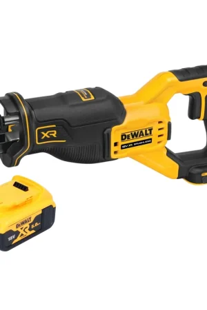 Vente Flash DeWalt DCS 382 N Scie réversible sans fil Scie sabre 18 V Brushless + 1x batterie 5,0 Ah - sans chargeur