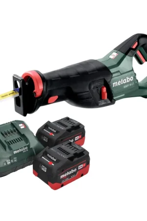 Quantité Limitée Scie sabre sans fil Metabo SSEP 18 LT 18 V 32 mm + 2 batteries LiHD 5,5 Ah + chargeur