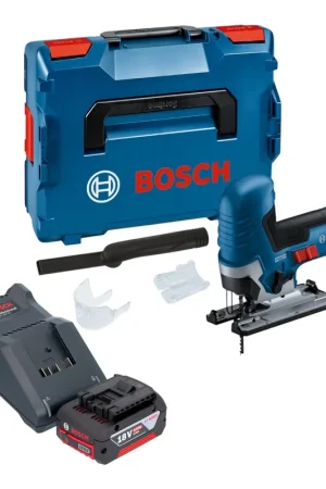 Bosch GST 18V-125 S Professional Scie sauteuse sans fil 18 V 125 mm Brushless + 1x batterie 4,0 Ah + chargeur + L-Boxx Petit Prix