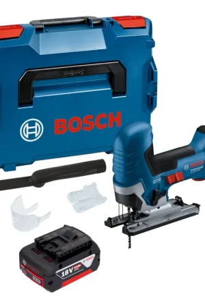 Bosch GST 18V-125 S Professional Scie sauteuse sans fil 18 V 125 mm Brushless + 1x batterie 5,0 Ah + L-Boxx - sans chargeur Dernière Chance