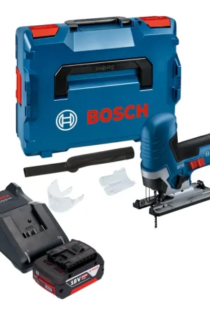 Bosch GST 18V-125 S Professional Scie sauteuse sans fil 18 V 125 mm Brushless + 1x batterie 5,0 Ah + chargeur + L-Boxx Seulement Aujourd'hui