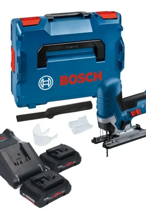 Bosch GST 18V-125 S Professional Scie sauteuse sans fil 18 V 125 mm Brushless + 2x batterie ProCORE 4,0 Ah + chargeur + L-Boxx Offre Exclusive