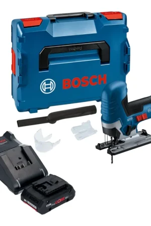 Bosch GST 18V-125 S Professional Scie sauteuse sans fil 18 V 125 mm Brushless + 1x batterie ProCORE 4,0 Ah + chargeur + L-Boxx Pas Cher