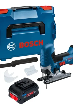 Acheter En Ligne Bosch GST 18V-125 S Professional Scie sauteuse sans fil 18 V 125 mm Brushless + 1x batterie ProCORE 8,0 Ah + L-Boxx - sans chargeur