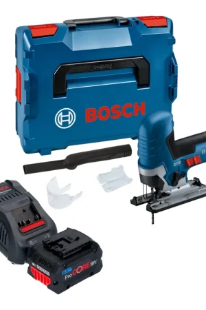 Commande En Gros Bosch GST 18V-125 S Professional Scie sauteuse sans fil 18 V 125 mm Brushless + 1x batterie ProCORE 8,0 Ah + chargeur + L-Boxx