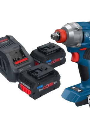 Prix Bas Visseuse à chocs sans fil Bosch GDX 18V-285 Professional 18 V 285 Nm 1/4'' sans balais + 2 batteries ProCORE 5,5 Ah + chargeur