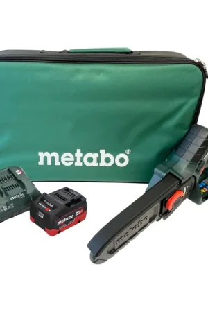 Offre Limitée Metabo MS 18 LTX 15 Akku Gehölzsäge 18 V 15 cm 5 m/s + 1x LiHD Akku 5,5 Ah + Ladegerät + Tasche