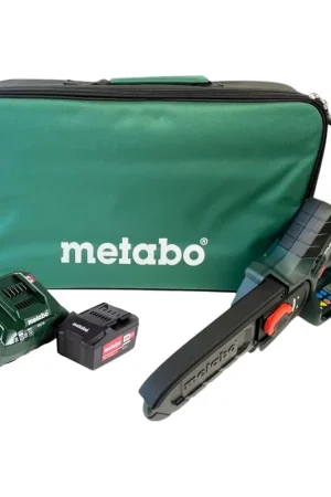 Usine Directe Metabo MS 18 LTX 15 Akku Gehölzsäge 18 V 15 cm 5 m/s + 1x Akku 5,2 Ah + Ladegerät + Tasche