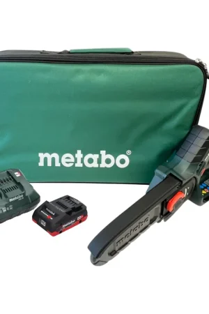 Commander Vite Metabo MS 18 LTX 15 Akku Gehölzsäge 18 V 15 cm 5 m/s + 1x LiHD Akku 4,0 Ah + Ladegerät + Tasche