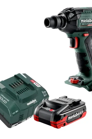 Remise Metabo SSW 18 LTX 300 BL Visseuse à choc sans fil 18 V 300 Nm 1/2" Brushless + 1x batterie LiHDX 4,0 Ah + chargeur