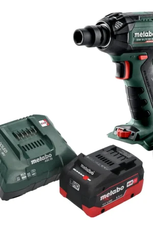 Prix Réduit Metabo SSW 18 LTX 300 BL Visseuse à choc sans fil 18 V 300 Nm 1/2" Brushless + 1x batterie LiHD 5,5 Ah + chargeur