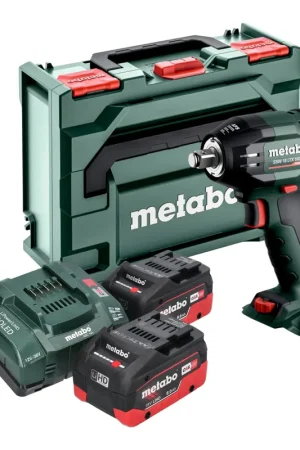 Produit De Marque Metabo SSW 18 LTX 550 BL Visseuse à choc sans fil 18 V 550 Nm Brushless + 2x batterie LiHD 8,0 Ah + chargeur + metaBOX