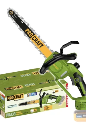 Bon Marché Procraft PKA33-BB Tronçonneuse à chaîne sans fil 20 V 304 mm Brushless Solo - sans batterie, sans chargeur