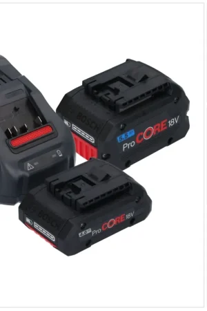 Seulement Aujourd'hui Kit de démarrage Bosch 1x batterie ProCORE 18 V 5,5 Ah + 1x batterie ProCORE 18 V 4,0 Ah + chargeur GAL 1880 CV ( 1600A0214A )