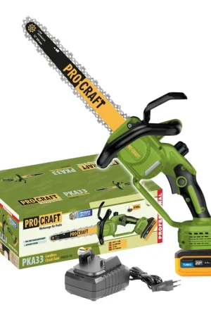 Retour Gratuit Procraft PKA33-1B tronçonneuse à chaîne sans fil 20 V 304 mm Brushless + 1x batterie 4,0 Ah + chargeur