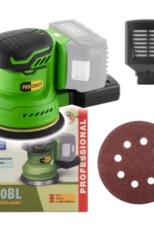 Procraft PX20BLbb Ponceuse excentrique sans fil 20 V 125 mm Brushless Solo - sans batterie, sans chargeur Achetez Aujourd'hui