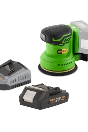 Procraft PX20BLbb Ponceuse excentrique sans fil 20 V 125 mm Brushless + 1x batterie 2,0 Ah + chargeur Prix Promo