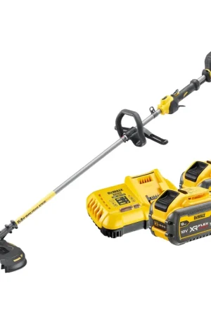 Promotion Saisonnière DeWalt DCM 571 X2 Débroussailleuse sans fil 54 V FlexVolt 38 cm Brushless + 2x batterie 9,0 Ah + chargeur