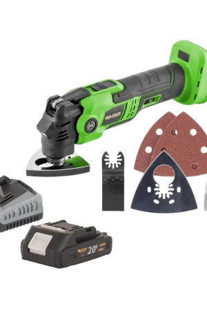 Acheter En Ligne Procraft PMT22bb Outil multifonctionnel sans fil 20 V Brushless + 1x batterie 2,0 Ah + chargeur