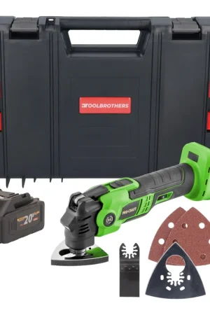 Procraft PMT22bb Outil multifonctions sans fil 20 V Brushless + 1x batterie 4,0 Ah + boîte à outils RHINO - sans chargeur Offre Exclusive