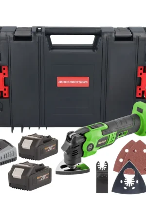 Offre Du Jour Procraft PMT22bb Outil multifonctions sans fil 20 V Brushless + 2x batterie 4,0 Ah + chargeur + boîte à outils RHINO
