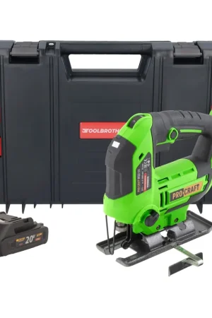 Dernière Chance Procraft ST22 Scie sauteuse sans fil 20 V 80 mm Brushless + 1x batterie 2,0 Ah + RHINO Toolcase - sans chargeur