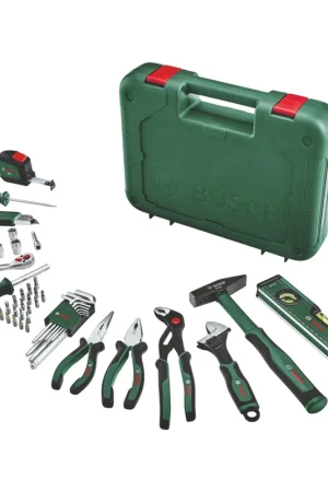 Bosch Advanced Hand Tool S Jeu d'outils à main 52 pièces ( 1600A02BY7 ) Pince / Clé à cliquet / Tournevis / Clé à molette / Embouts / Clés hexagonales + coffret Quantité Limitée