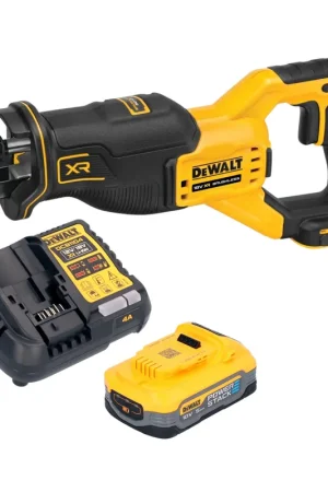DeWalt DCS 382 H1 Scie réversible sans fil Scie sabre 18 V Brushless + 1x batterie Powerstack 5,0 Ah + chargeur Paiement Sécurisé