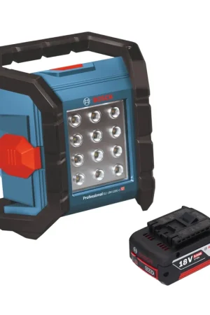 Usine Directe Bosch GLI 18V-1200 C Professional Projecteur de chantier sans fil 18 V 1200 lm + 1x batterie 5,0 Ah - sans chargeur