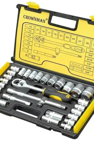 Prix Choc Coffret à Douilles 1/2" Métrique Et Pouce, Clé à Cliquet